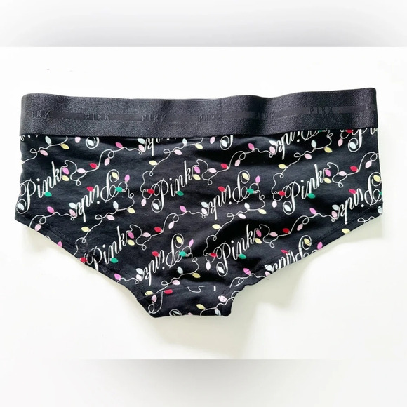 NWT 2 Victoria’s Secret Pink Holiday Hipster Panties Size Small Green Black - Picture 3 of 7